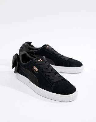 puma black bow trainers