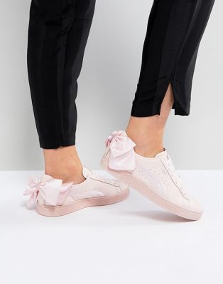 Puma Suede Bow Trainers In Pink | ASOS