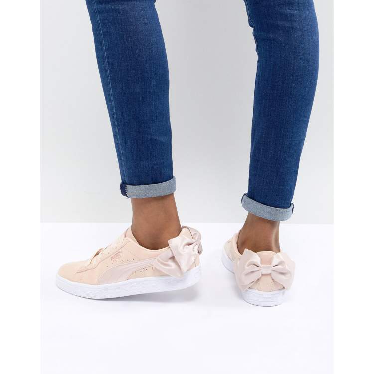 Puma Suede Bow Valentines Trainers In Pink | ASOS