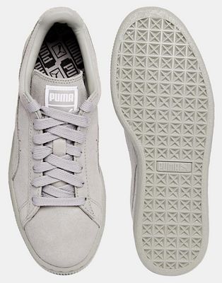 puma suede classic lo matt shine grey trainers