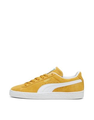  Suede classic sneakers in amber- white