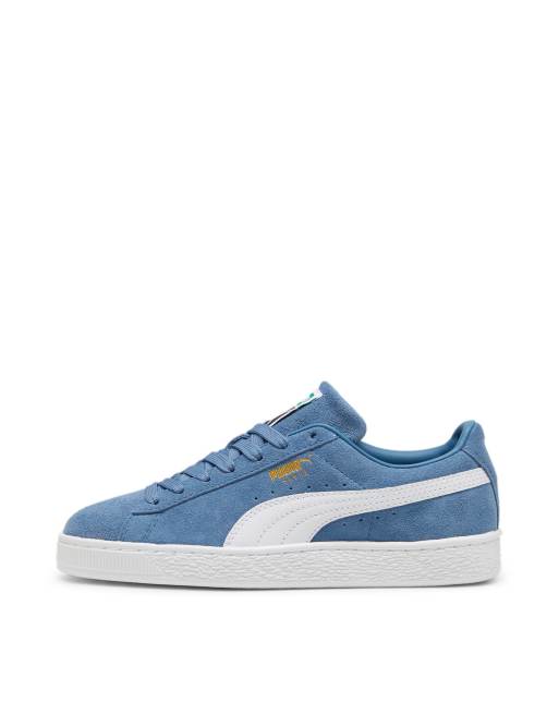 Puma Suede classic sneakers in blue horizon puma white