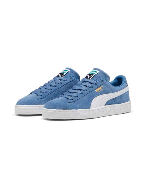 Puma Suede classic sneakers in blue horizon puma white
