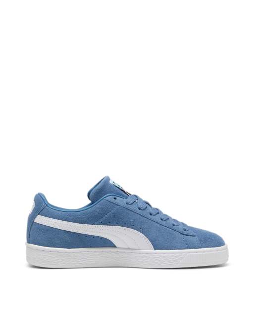 Puma Suede classic sneakers in blue horizon puma white
