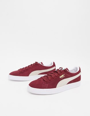 white suede puma sneakers