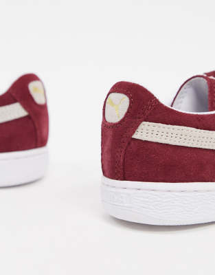 puma suede burgundy