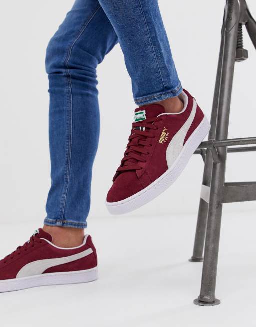 Puma suede store with jeans