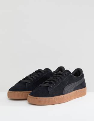 puma suede black gum