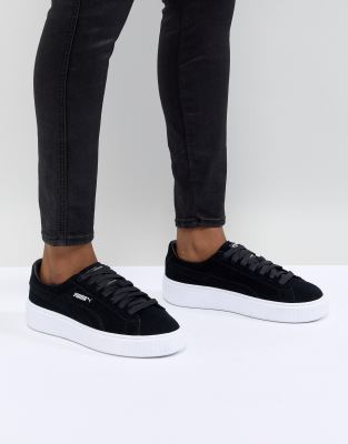 puma suede classic trainers black