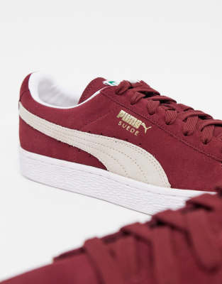 puma suede burgundy