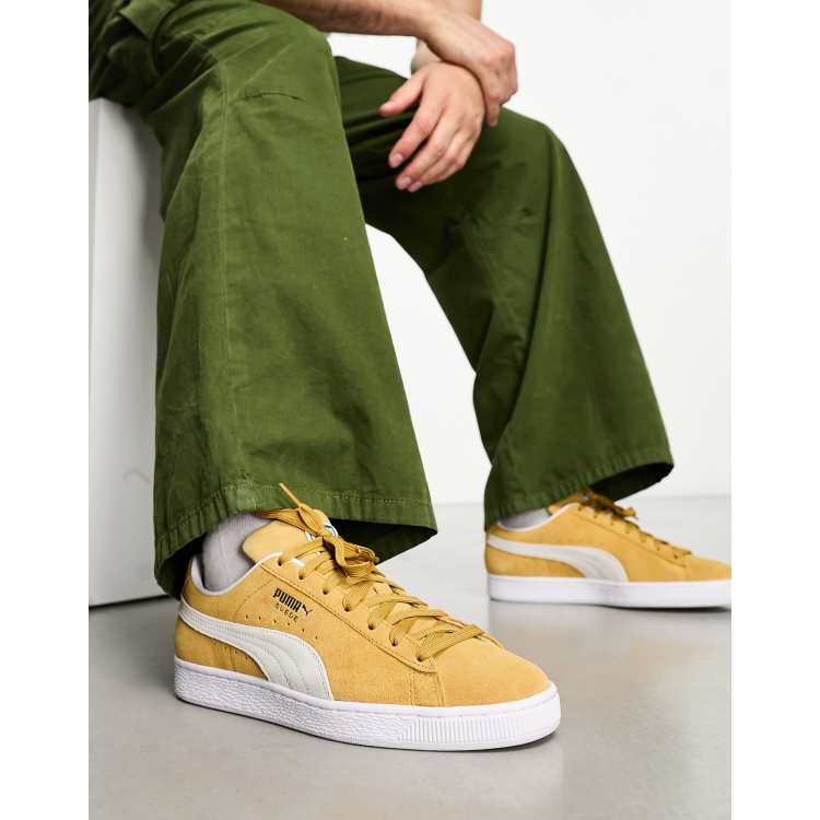 Yellow and white puma suedes new arrivals