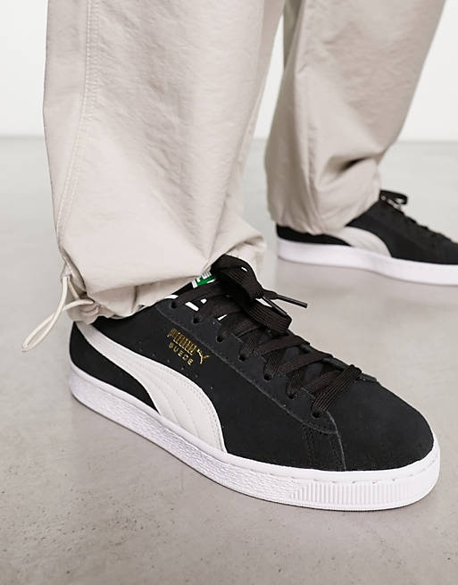 Suede Classic sneakers in black white | ASOS