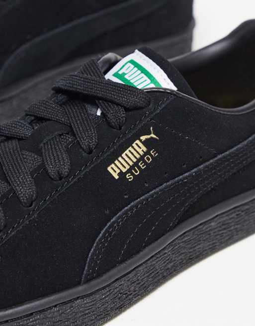 Puma suede hot sale black classic