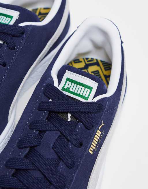 Navy blue and on sale white pumas