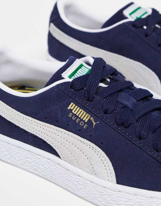 Puma Suede Classic XXI trainers in blue and white