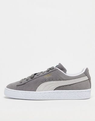 Puma Suede Classic XXI trainers in grey and white - ASOS Price Checker