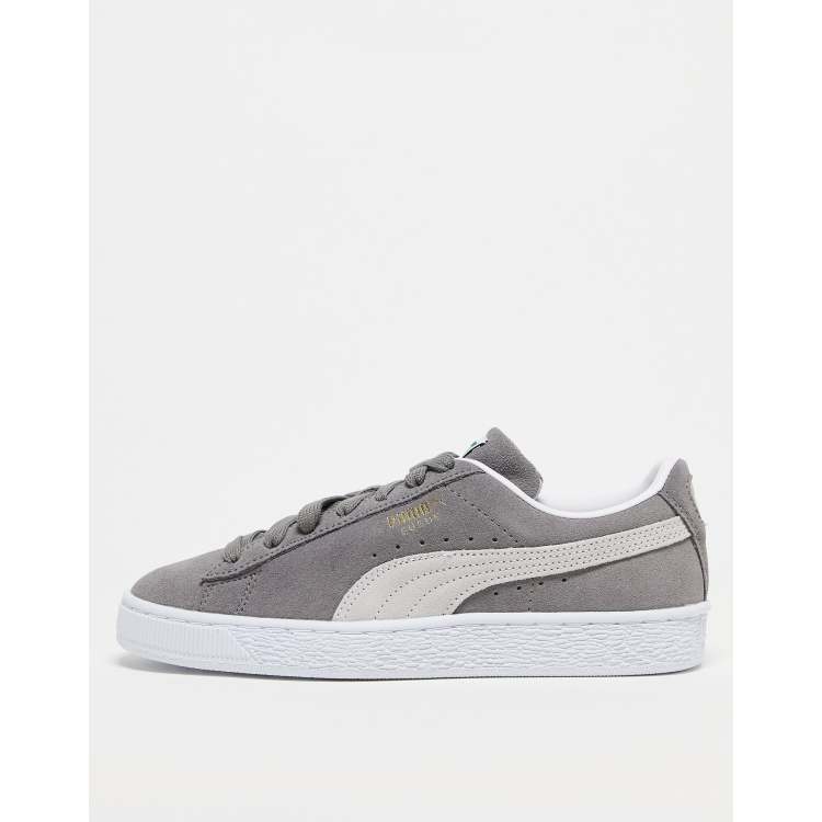 Puma suede shop classic grey white