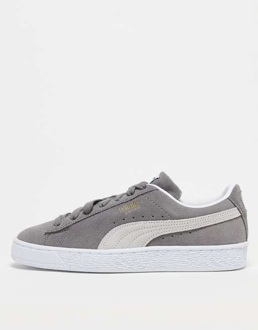 Puma Suede Classic XXI trainers in grey and white ASOS