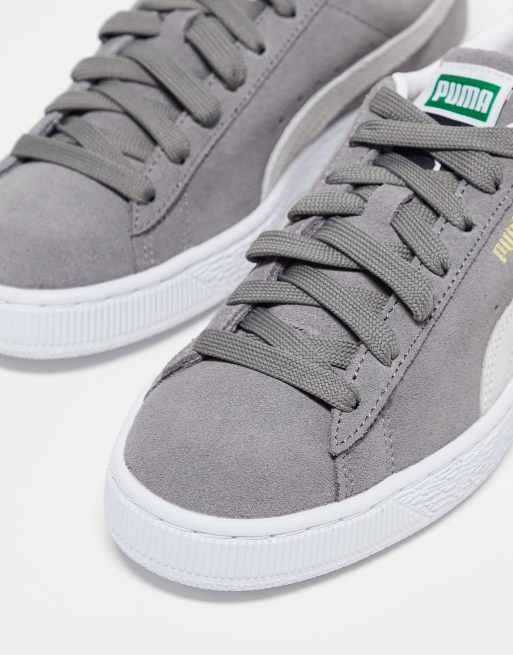 Puma Suede Classic XXI trainers in grey and white