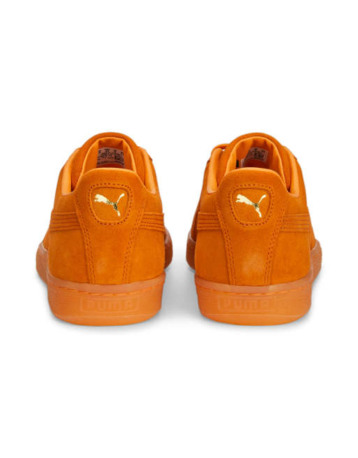 Puma suede orange hot sale women