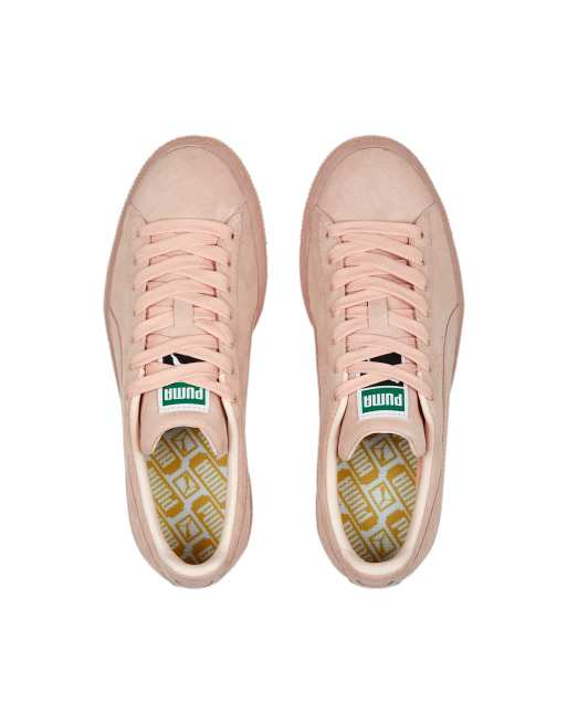 Puma pale pink suede best sale gum trainers