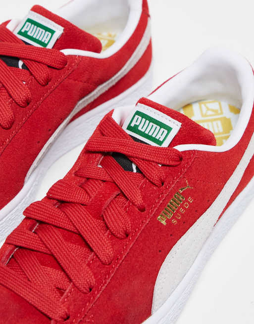 Red puma suede size on sale 4