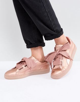 Puma Suede Heart Trainers In Copper | ASOS