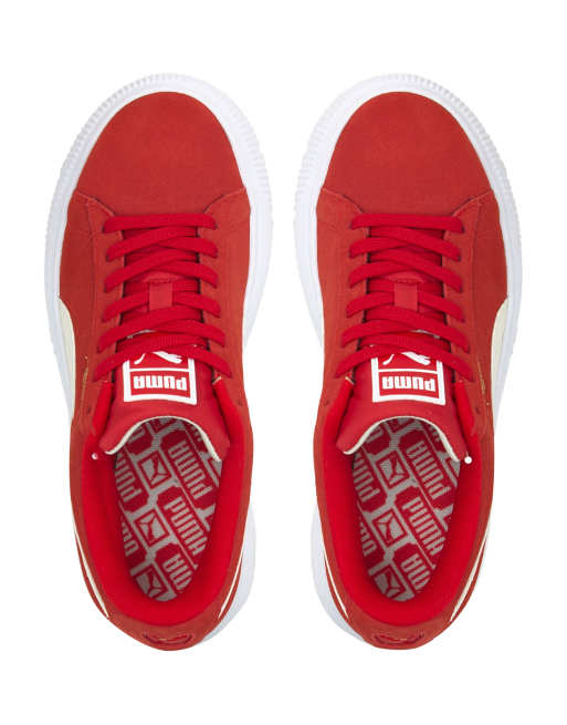 PUMA Suede - Maya - Sneakers in rood en wit, 4 van 4