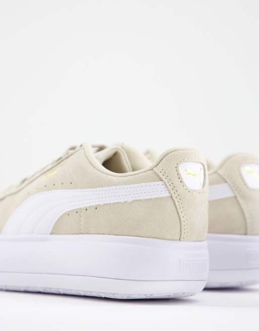 Puma suede shop blanche et beige