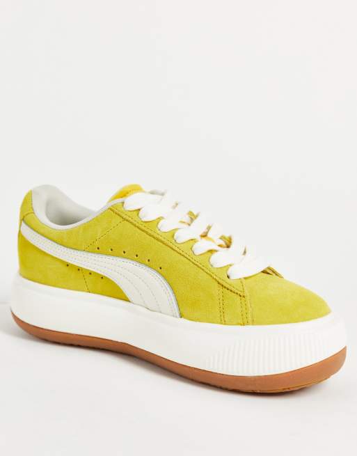 PUMA Suede Mayu platform sneakers in yellow