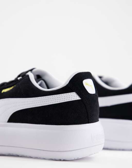 Puma classic suede platform trainers in black sale