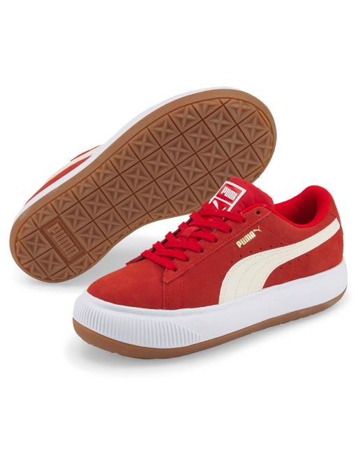 PUMA - Suede Mayu - Sneakers rosse e bianche, 2 di 4