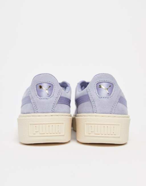 Puma suede best sale platform lavender