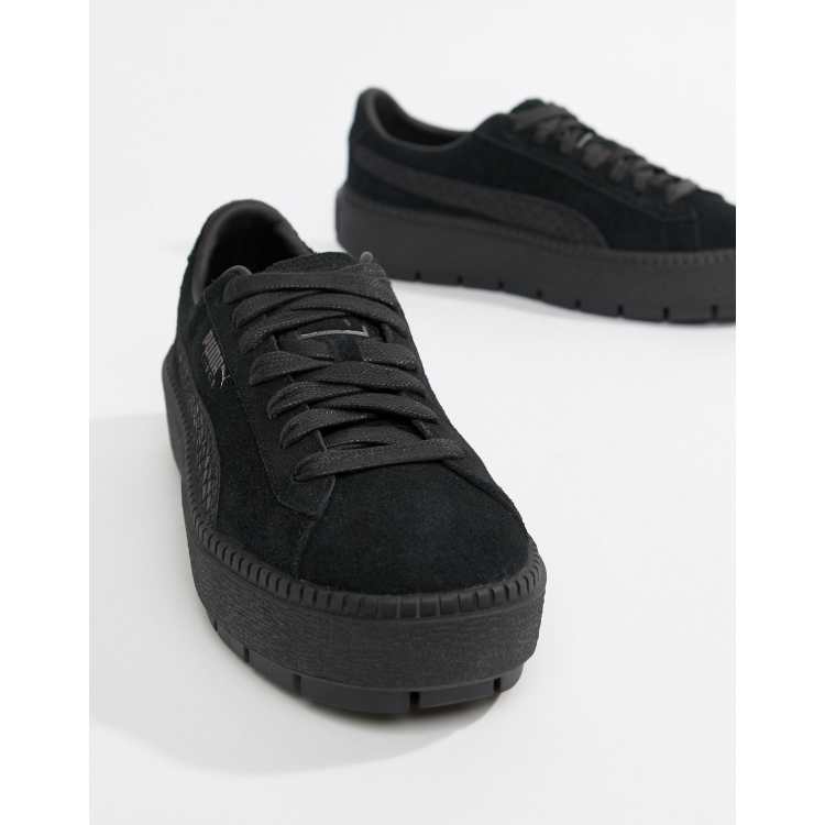 Puma suede platform trace animal sneakers best sale