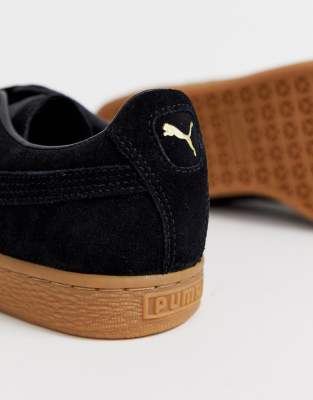 black puma gum sole