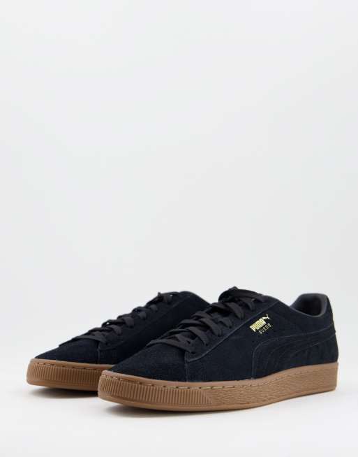 Puma suede shop brown sole