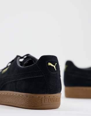 womens black gum sole trainers