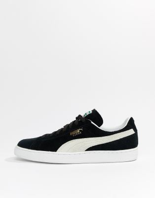 puma suede black trainers