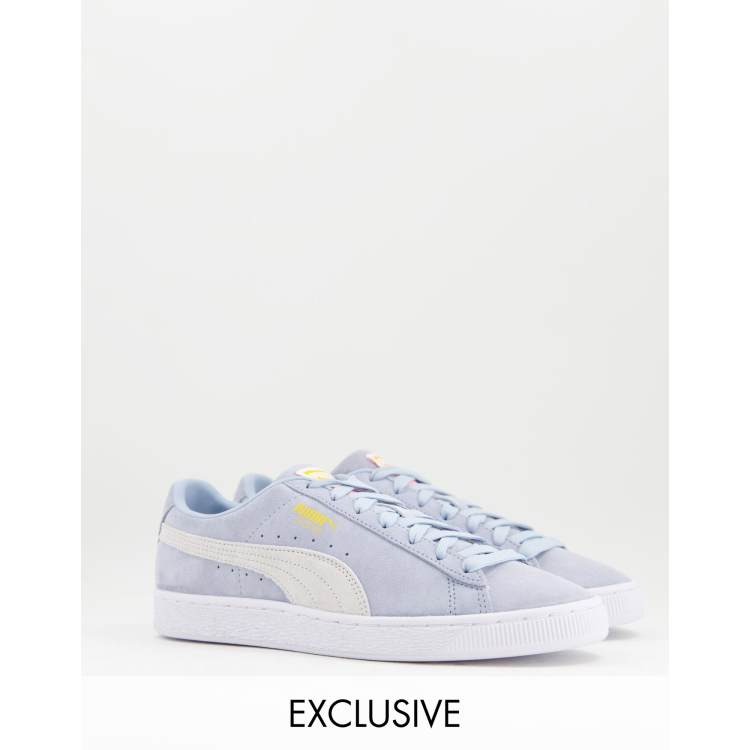 light blue suede pumas