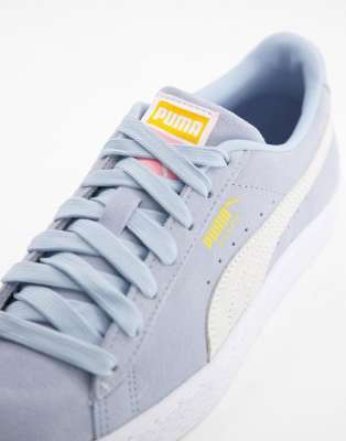 powder blue suede pumas