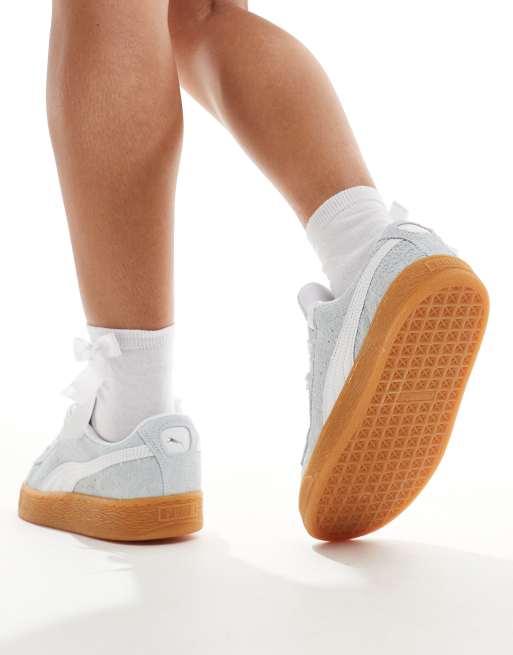 PUMA Suede XL Baskets Bleu clair et blanc ASOS