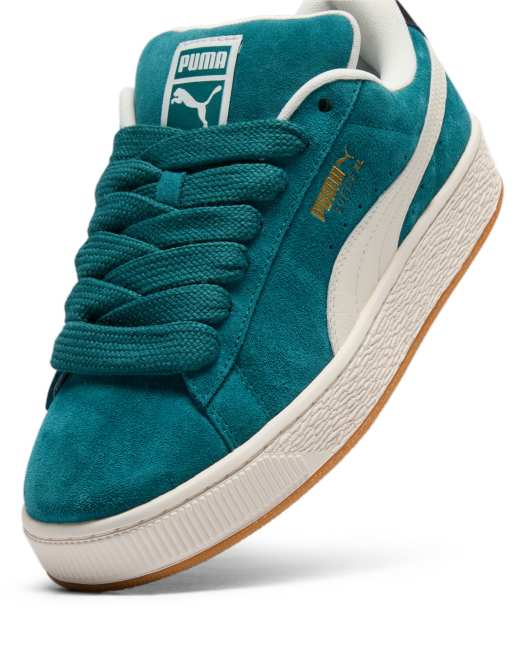 PUMA Suede XL Levels sneakers in green and white