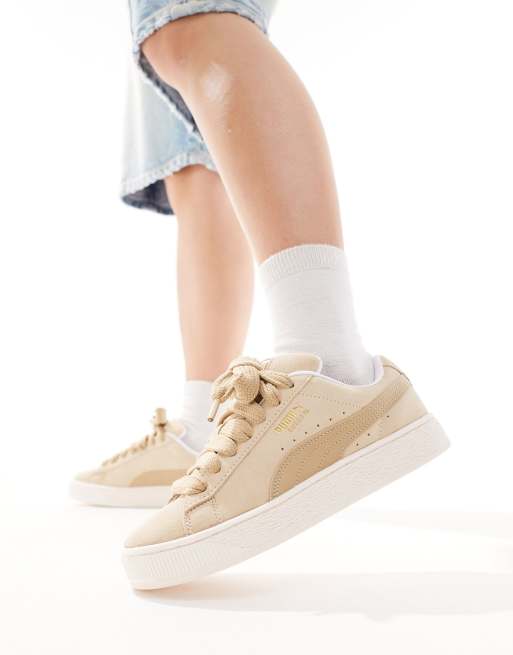 Puma beige suede sneakers on sale