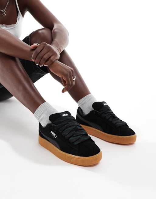 Puma suede platform all black best sale