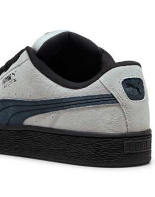 PUMA Suede XL sneakers in gray with black and blue detail ASOS