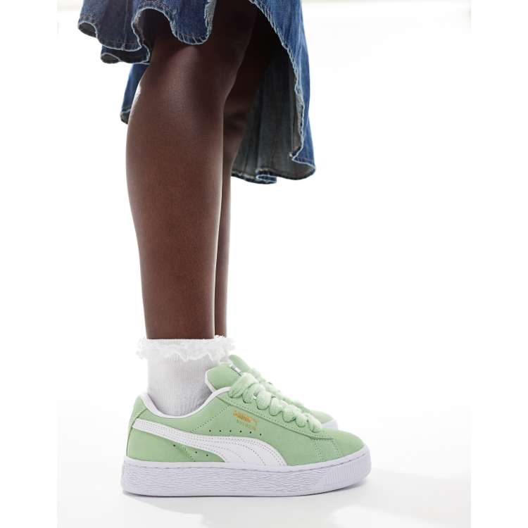 Puma suede womens green best sale