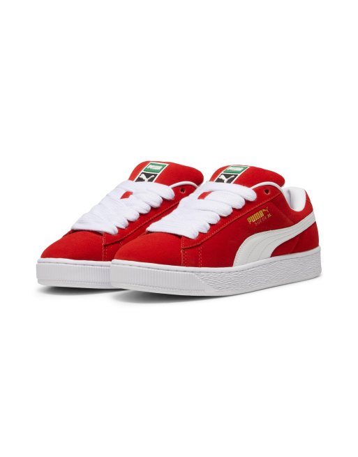 PUMA Suede XL sneakers in red and white ASOS