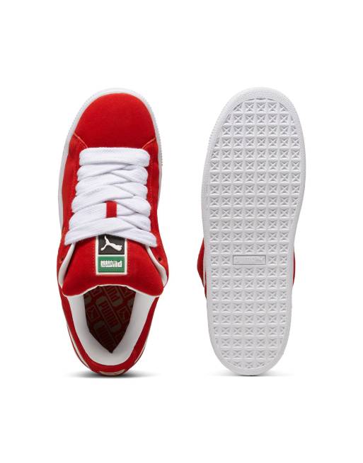 PUMA Suede XL sneakers in red and white