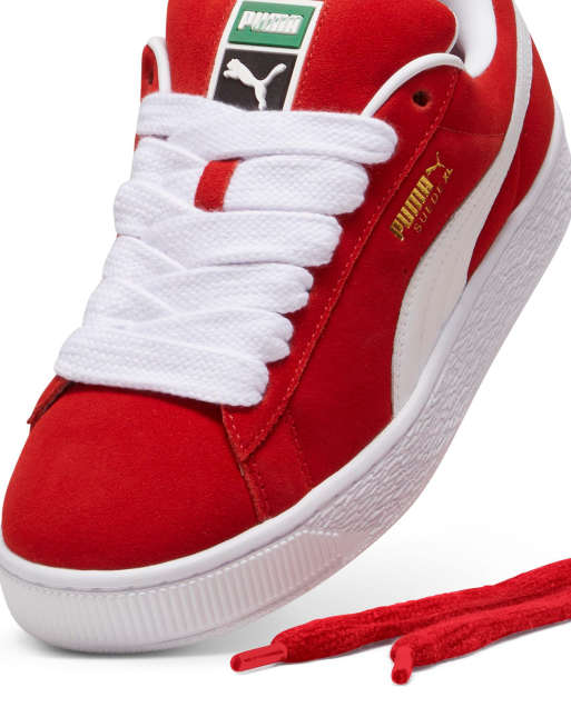 PUMA Suede XL sneakers in red and white ASOS