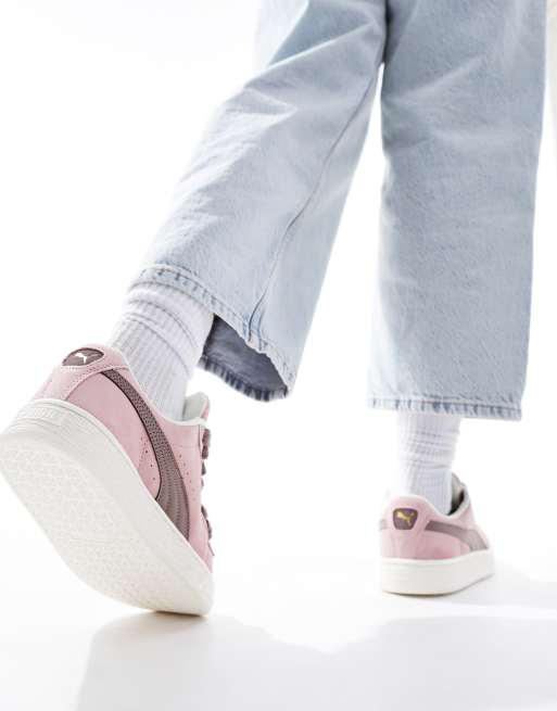 Puma Suede XL Sneakers in roze ASOS